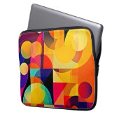 Lebhafte geometrische Harmonie Laptopschutzhülle (Vorderseite Links)