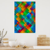 Lebhafte geometrische Harmonie Poster (Küche)