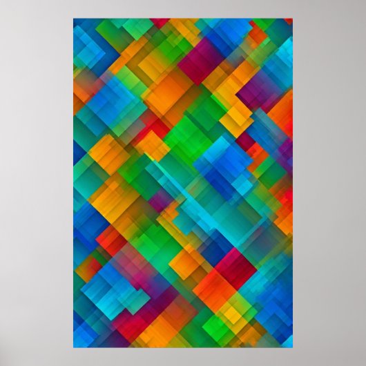 Lebhafte geometrische Harmonie Poster (Vorne)