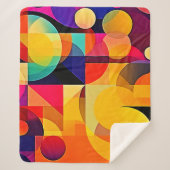 Lebhafte geometrische Harmonie Sherpadecke (Vorderseite)