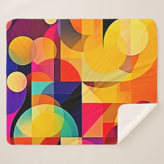 Lebhafte geometrische Harmonie Sherpadecke (Vorderseite (Horizontal))