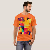 Lebhafte geometrische Harmonie T-Shirt (Vorne ganz)
