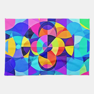 Lebhafte geometrische Joy Geschirrtuch