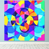 Lebhafte geometrische Joy Leinwanddruck (Insitu (Holzboden))