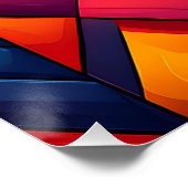 Lebhafte geometrische Kunst - Modernes, abstraktes Poster (Ecke)