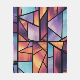 Lebhafte geometrische Kunstlichtkunst Fleecedecke