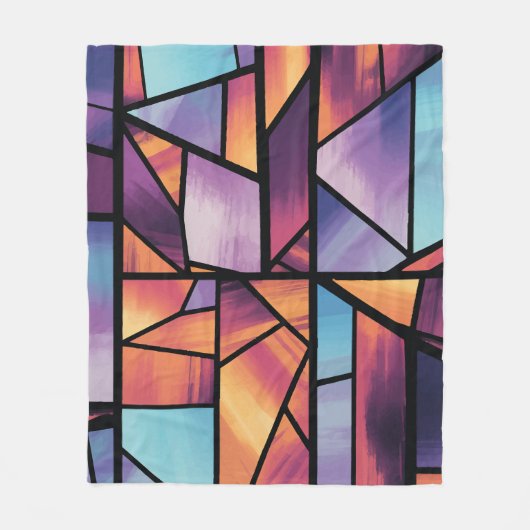 Lebhafte geometrische Kunstlichtkunst Fleecedecke (Vorderseite)