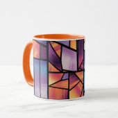 Lebhafte geometrische Kunstlichtkunst Tasse (Vorderseite Links)