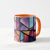 Lebhafte geometrische Kunstlichtkunst Tasse (VorderseiteRechts)