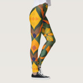 Lebhafte geometrische Leggings - Farbwiederholung (Rechts)