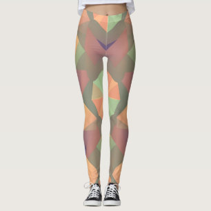Lebhafte geometrische Leggings - künstlerisch naht