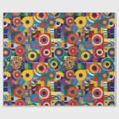 Lebhafte geometrische Patchwork afrikanisch-amerik Geschenkpapier (Flach)