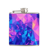 Lebhafte geometrische Prismenflasche Flachmann (Vorderseite)