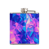 Lebhafte geometrische Prismenflasche Flachmann (Rückseite)