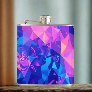 Lebhafte geometrische Prismenflasche Flachmann