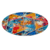 Lebhafte geometrische Splash Art Schneidebrett (Ecke)