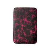 Lebhafte Gepunktete Goth Pink und Black Badematte (Vorderseite Vertikal)