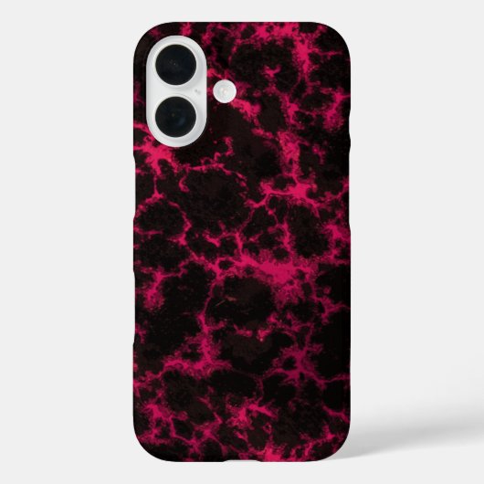 Lebhafte Gepunktete Rosa- und Schwarze Flammen Case-Mate iPhone Hülle (Rückseite)