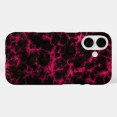Lebhafte Gepunktete Rosa- und Schwarze Flammen Case-Mate iPhone Hülle (Rückseite (Horizontal))