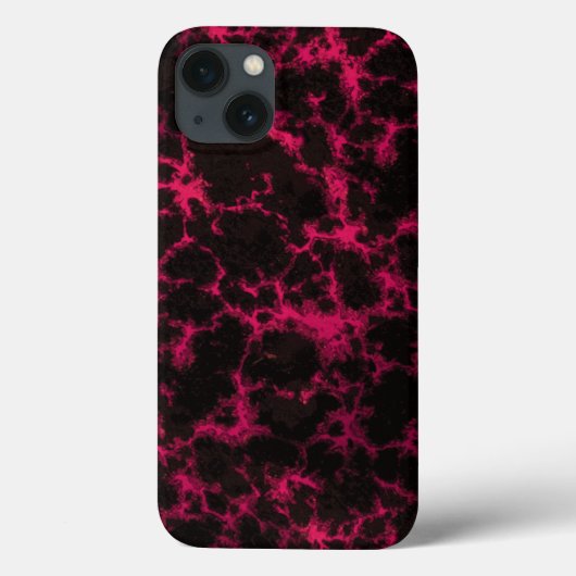 Lebhafte Gepunktete Rosa- und Schwarze Flammen Case-Mate iPhone Hülle (Rückseite)