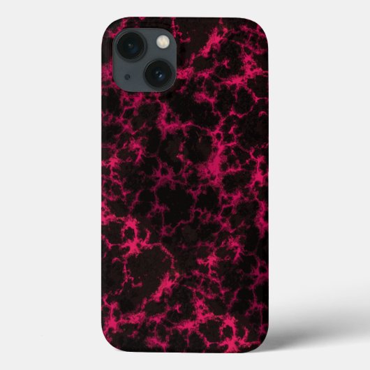 Lebhafte Gepunktete Rosa- und Schwarze Flammen Case-Mate iPhone Hülle (Rückseite)