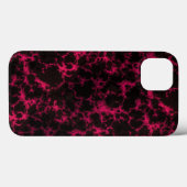 Lebhafte Gepunktete Rosa- und Schwarze Flammen Case-Mate iPhone Hülle (Rückseite (Horizontal))