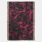 Lebhafte Gepunktete Rosa- und Schwarze Flammen Decke (Vorderseite Vertikal)