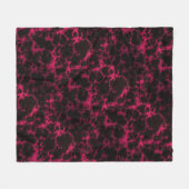 Lebhafte Gepunktete Rosa- und Schwarze Flammen Fleecedecke (Vorderseite (Horizontal))