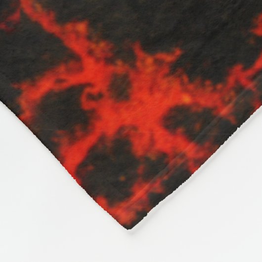 Lebhafte Gepunktete Rot- und Schwarze Flammen Fleecedecke (Ecke)