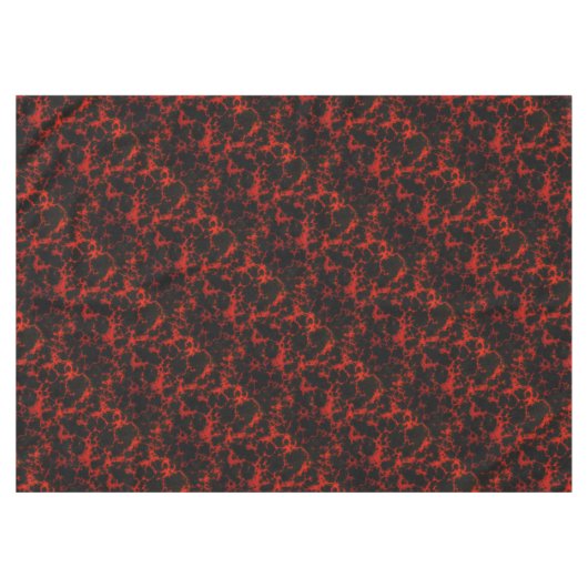Lebhafte Gepunktete Rot- und Schwarze Flammen Tischdecke (Vorderseite (Horizontal))