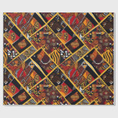 Lebhafte Geschenke aus dem Stammesankara, afroamer Geschenkpapier (Flach)