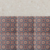 Lebhafte gestörte osmanische geometrische Motive Fliese