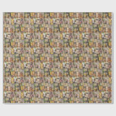 Lebhafte Getränkeflaschen Collage Geschenkpapier (Flach)