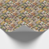 Lebhafte Getränkeflaschen Collage Geschenkpapier (Ecke)