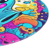 Lebhafte Ghost-Cartoon Kunst und Kultur Schneidebrett (Ecke)