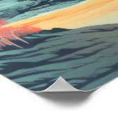 Lebhafte Gipfel: Ein Meisterwerk der Bergwelt Poster (Ecke)