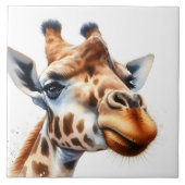 Lebhafte Giraffe Wasserfarben Kunst, Dichtung und  Fliese (Vorderseite)