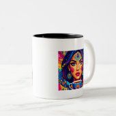 Lebhafte Goddess-Kaffee-Tasse Zweifarbige Tasse (VorderseiteRechts)