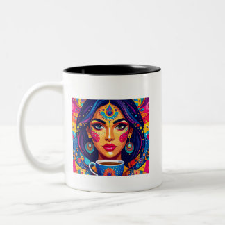 Lebhafte Goddess-Kaffee-Tasse Zweifarbige Tasse