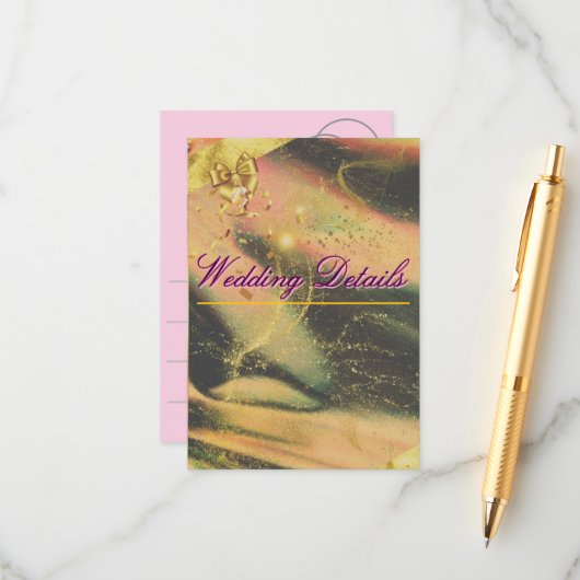 Lebhafte Gold-Abschlusskarten Begleitkarte (Vorderseite/Rückseite Beispiel)