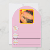 Lebhafte Gold Bridal Dusche Einladung (Rückseite)