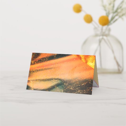 Lebhafte Gold Table-Platzkarten Platzkarte (Rückseite)