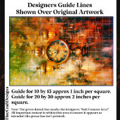 Lebhafte goldene Uhr und lange Laternen CS4-Decoup Seidenpapier