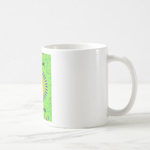 Lebhafte goldgrüne afrikanische Architektur Art Kaffeetasse