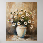 Lebhafte Gouache Daisy Meadow Art Print Poster (Vorne)