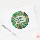 Lebhafte Green Birthday Aufkleber (Umschlag)