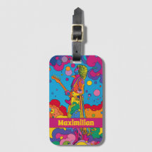 Lebhafte Groovy Psychedelic Rock Gitarrist Art
