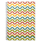 "Lebhafte Groovy Waves - Retro-Ästhetisches Notebo Notizblock (Vorderseite)