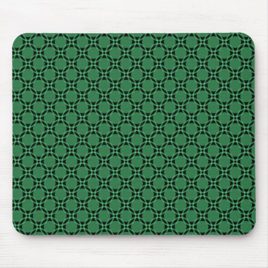 Lebhafte grüne Funky Circles Mousepad (Vorne)
