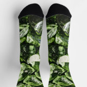 Lebhafte, grüne Kristallfelsen abstrakt cool Socken (Oben)